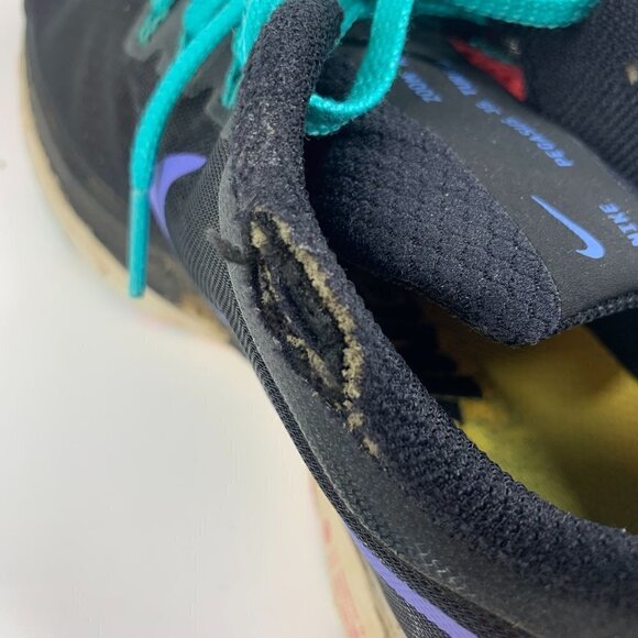 Nike Zoom Pegasus Women's Running Shoes Black/Blue Size 8.5 - Picture 6 of 10